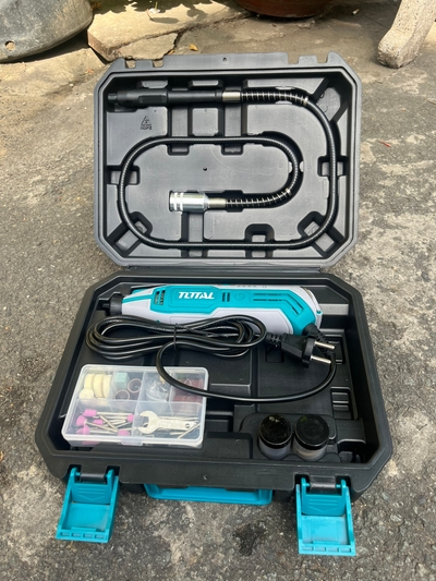 TOTAL TG513326 Mini Grinder, 130W, Variable Speed (10,000-35,000 RPM) | 109 Accessories | Flexible Shaft | Carrying Case | Model: TG513326_img_1