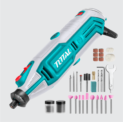 TOTAL TG513326 Mini Grinder, 130W, Variable Speed (10,000-35,000 RPM) | 109 Accessories | Flexible Shaft | Carrying Case | Model: TG513326_img_2