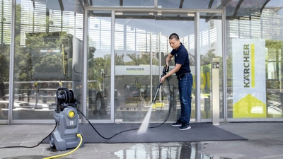 KARCHER HD 4/10x Classic High Pressure Washer | 1800W Power | 145 Bar | Integrated Hose Reel | Dirt Blaster | Car Washer | Stock: 15209760_img_8
