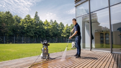 KARCHER HD 4/10x Classic High Pressure Washer | 1800W Power | 145 Bar | Integrated Hose Reel | Dirt Blaster | Car Washer | Stock: 15209760_img_9