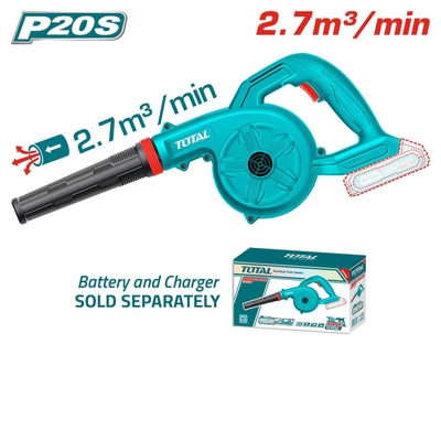 TOTAL TABLI20028 Cordless Li-ion Blower, (Tools only, Battery & Charger not including) 20V, 18,000 RPM, 2.7 m³/min Air Volume, 38 m/s Air Speed, Single Speed | Model: TABLI20028_img_5