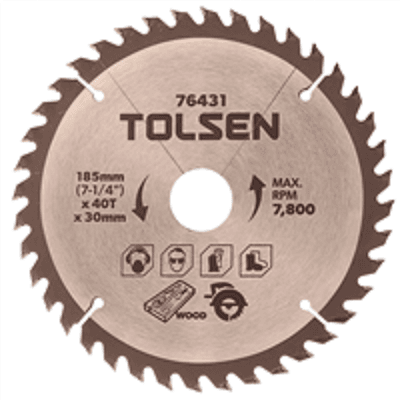 TOLSEN Circular Saw Blade (4-3/8" to 12") For Angle Grinder And Circular Saw Wood Cutting; 76410 | 76431 | 76451 | 76460 | 76461 | 76470_img_2