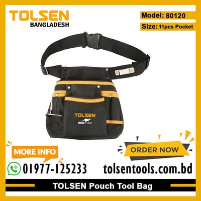 TOLSEN Tool Pouch With 11 pockets & Adjustable strap 80120_img_1