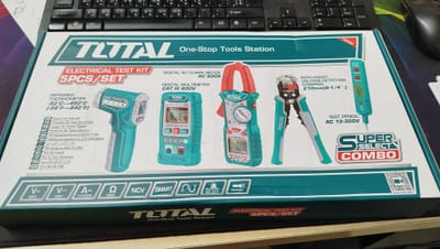 TOTAL TOS23026 5Pcs Electrical Test Kit Combo | Clamp Meter + Multimeter + Test Pencil + Infrared Thermometer + Voltage Stripper | Model: TOS23026_img_5