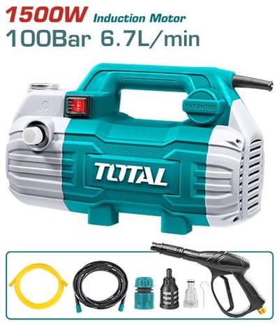 TOTAL TGT11236 High Pressure Washer | 1500W | 100 Bar (1450 PSI) | Induction Motor | 8m Hose | Model: TGT11236_img_0