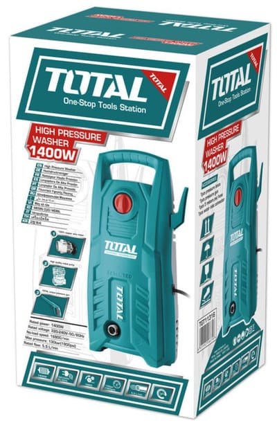 TOTAL TGT11316 High Pressure Washer | 1400W | 130 Bar (1750 PSI) | Pure Copper Wire Motor | Auto Stop System | Model: TGT11316_img_4