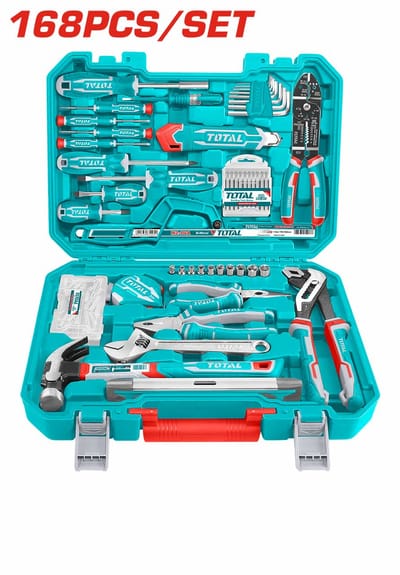 TOTAL THKTHP21686 168 Pcs Hand Tools Set | Comprehensive Home & Workshop Kit | Carrying Case Included | Model: THKTHP21686_img_2