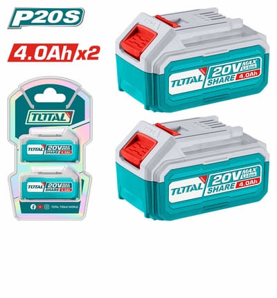 TOTAL TOSLI240312 Li-ion Battery Kit, 20V, 2 × 4.0Ah Batteries | Industrial | Model: TOSLI240312_img_0