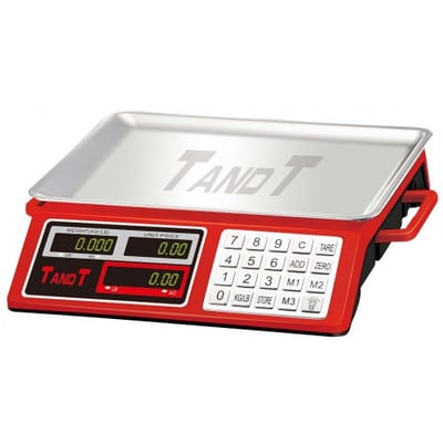 TANDT TT1930 / TT1930A Digital Commercial Price Scale, 30kg Capacity , Green Display, Flat-Tray & T-Tray Options_img_1