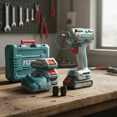 TOTAL TIWLI2035 Li-ion Impact Wrench | 20V | Brushless Motor | 2 × 2.0Ah Batteries | Charger Included | Model: TIWLI2035_img_4