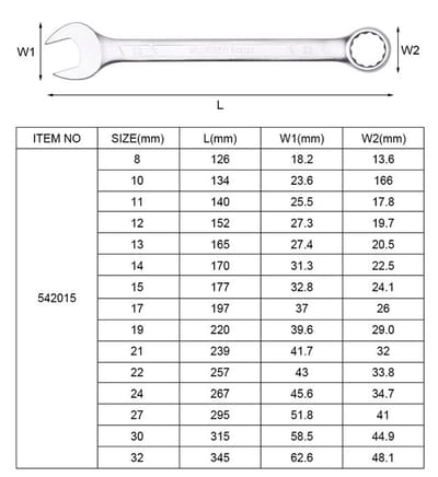 Harden 15Pcs Combination Spanner Set Wrench Set 542015_img_7