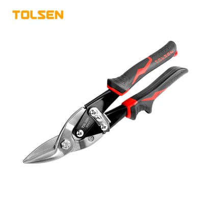 TOLSEN 30021 10" Aviation Snips (Left Cut), 250mm, CrMo Steel, Two-Component Handle | Industrial | Model: 30021_img_0