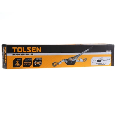 TOLSEN 62442 Hand Cable Puller with 2 Hooks Double Rachet Wheels 2 Ton Model: 62442_img_3