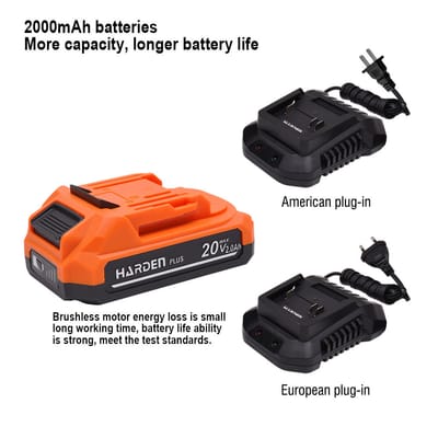HARDEN 20V Cordless Drill/Driver Kit | 80Nm High Torque | 1-Hour Fast Charger | European Plug | Model: 758220_img_4