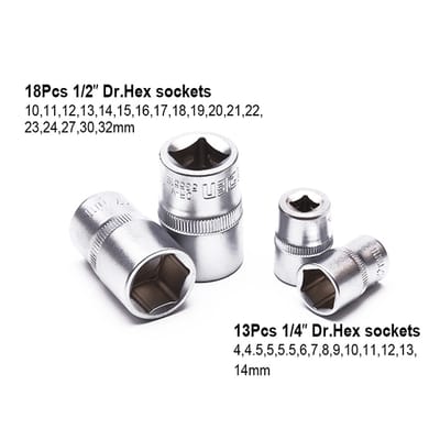 HARDEN 94PCS 1/2 & 1/4 inch DR. Socket Set Auto Tools Set 510694_img_4