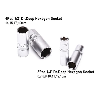 HARDEN 94PCS 1/2 & 1/4 inch DR. Socket Set Auto Tools Set 510694_img_5