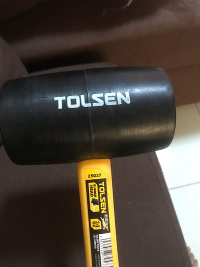 TOLSEN 25037 Rubber Mallet, 675g (24oz), Rubber Hammerhead, Fiberglass Handle | Model: 25037_img_2