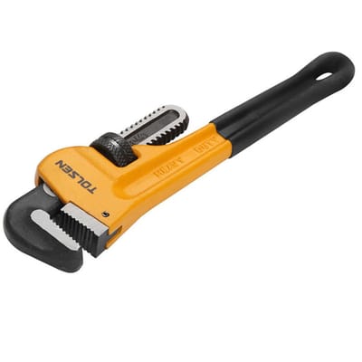 TOLSEN 10067 Pipe Wrench | 8" (200mm) | Industrial Series | Dipped Handle | Max Clamping 27mm | Model: 10067_img_0