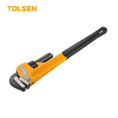 TOLSEN 10070 Pipe Wrench, 14" (350mm), Industrial Series, Dipped Handle, Max Clamping 50mm | Model: 10070_img_0