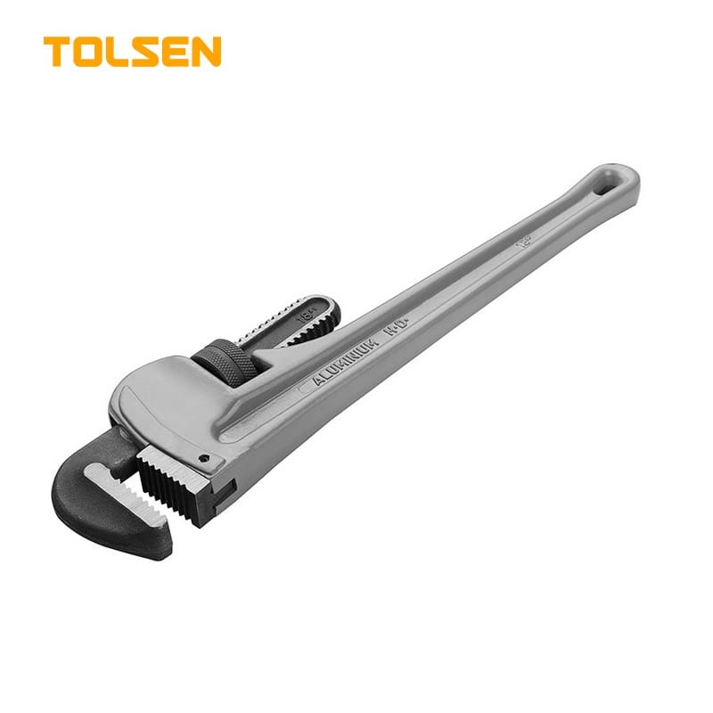 TOLSEN 10226 Aluminum Pipe Wrench, 36" (900mm), Aluminum Alloy Body, Industrial Series | Model: 10226
