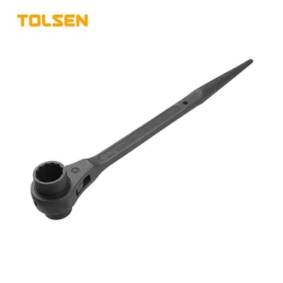 TOLSEN 15297 Scaffold Wrench, 19x24mm, Special Tool Steel, CrV 12-Point Socket, Black Finish | Model: 15297_img_1