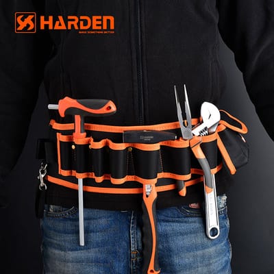 HARDEN Waist Tool Bag; Belt Type : 1200 x 125mm; Waterproof Wear-Resistant Networking Electrician Waist Hand Tool Bag for Plumbers 520511_img_3