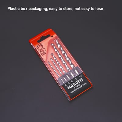 HARDEN 5 Pcs Masonry Drill Bit Set | Carbide Tipped | For Concrete, Brick, Stone | Model: 610285_img_7