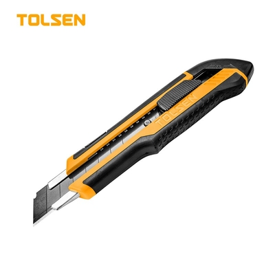 TOLSEN 30090 18mm Heavy Duty Snap-off Blade Knife (Industrial) | Anti-Slip Grip | Auto Lock | Built-in Blade Storage | Model: 30090_img_0