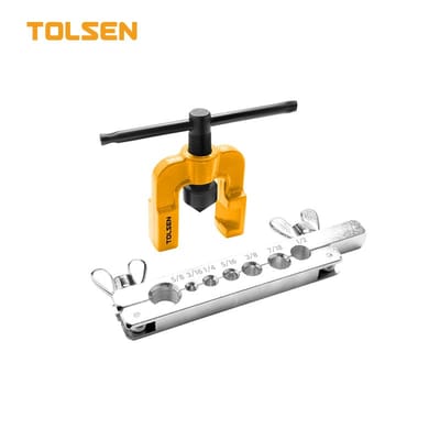 TOLSEN 33040 Flaring Tool Kit | 45° Flares | 7 Adapter Sizes | #45 Carbon Steel | Model: 33040_img_0