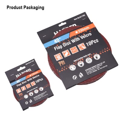 HARDEN 10Pcs 9" Sanding Disc Packs ( 60 Grid | 80 Grid | 1200 Grid ) Velco Disc Flap Disc Paper; Model: 611784 | 611785 | 611787_img_7