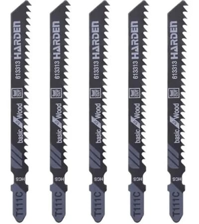 HARDEN 613311 5pcs Jig Saw Blade set for Wood ( T101B | T111C | T144D | T244D ); Ideal for Wood Use; Model: 613311 | 613313 | 613315 | 613318_img_4