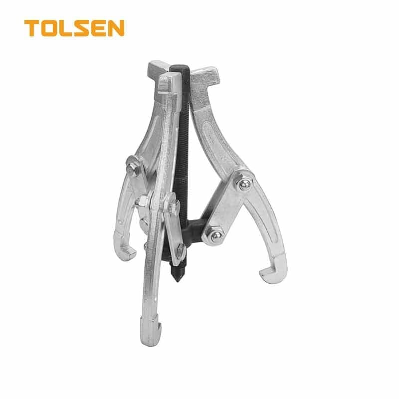 TOLSEN 65011 4" 3-Jaw Gear Puller, Adjustable, Forged Steel, Zinc Plated | Model: 65011