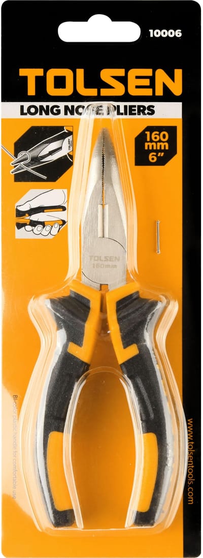TOLSEN 10008 6" Bent Nose Pliers 160mm TPR Handle Model: 10008_img_6