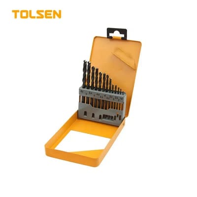 TOLSEN 75080 13Pcs HSS Twist Drill Bits Set | 1.5-6.5mm | DIN338 | Roll Forged | 118° Angle | Hard Case | Model: 75080_img_0
