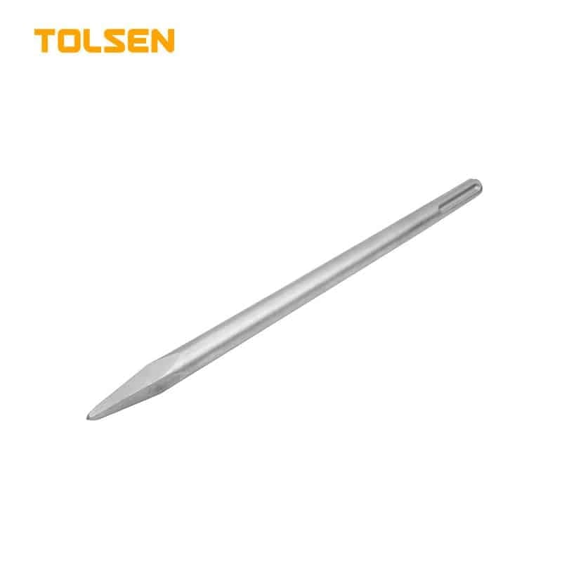 TOLSEN SDS-MAX Point Chisel, 18 x 400mm, Chrome Alloy Steel, Sand Blasting Finish | Model: 75456