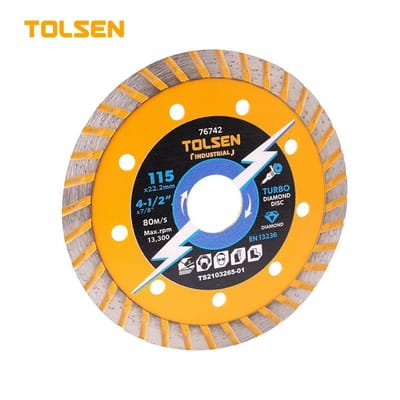 TOLSEN 76740 Wet Diamond Disc, 4" Blade Width : 10mm For Wet Cutting, Model: 76740_img_0