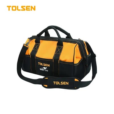 TOLSEN 80101 Tool Bag, Industrial, 17", Rigid Frame, Adjustable Shoulder Strap, Lightweight | Model: 80101_img_0
