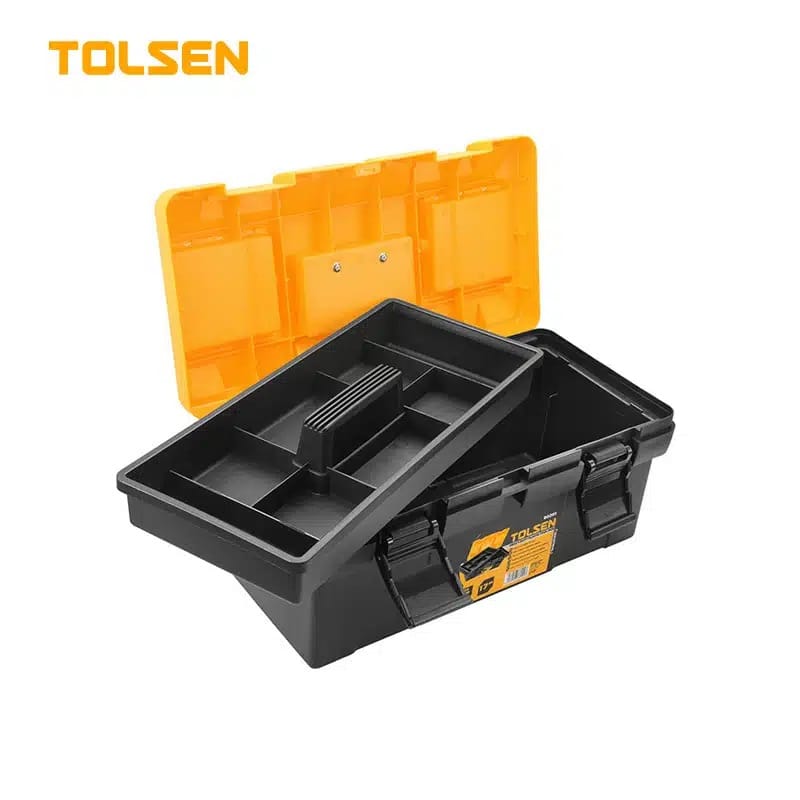 TOLSEN 80201 Heavy Duty Plastic Tool Box 17" (420x230x190mm), Industrial, Model: 80201