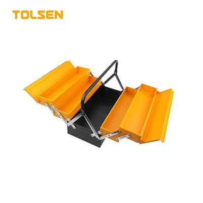 TOLSEN 80211 Steel Tool Box, 16", 3 Layer Heavy Duty, (404x200x195mm) | Model: 80211_img_1