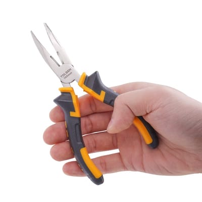TOLSEN 10008 6" Bent Nose Pliers 160mm TPR Handle Model: 10008_img_2