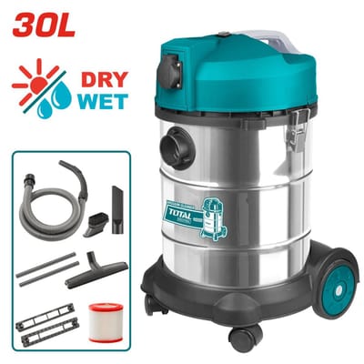 TOTAL TVC14301 Vacuum Cleaner, 1400W, 30L Capacity, Wet & Dry, Industrial, HEPA Filter | Model: TVC14301_img_0