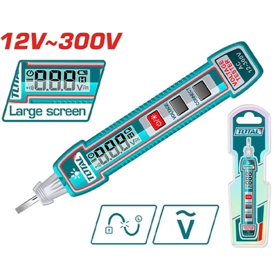 TOTAL THTS33001 Test Pencil | LCD Digital Display | Sound & Light Alarm | Auto Power Off | Battery Included | Model: THTS33001_img_0