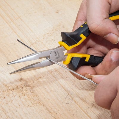 TOLSEN 10006 Long Nose Pliers 6" (160mm), Nickel Plated, TPR Handle; Model: 10006_img_3