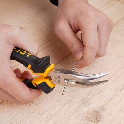 TOLSEN 10008 6" Bent Nose Pliers 160mm TPR Handle Model: 10008_img_4