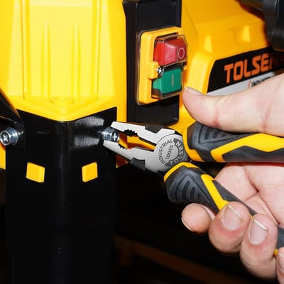 TOLSEN 10015 Combination Pliers,6" (160mm), Industrial GRIPro Series, CrV Steel, Black Finish | Model: 10015_img_3