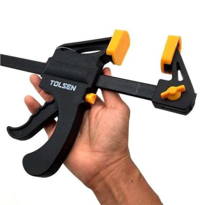 TOLSEN 10201 Quick Ratchet Bar Clamp | 6" (150mm) | Hard Plastic Body | Soft Non-Marking Pads | Model: 10201_img_3
