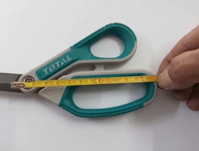 TOTAL THSCRS812108 Rubber Grip Long Blade Scissors | 8" (210mm) | Titanium Plated Stainless Steel Blade | Serrated Bottom Blade | Model: THSCRS812108_img_1