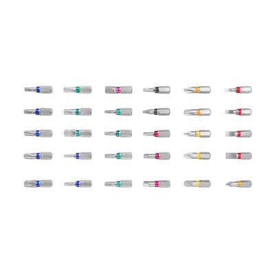 TOLSEN 20377 32Pcs Bit Set, 6150 Cr-V Steel, Security Bits Included, Color-Coded, Quick-Release Holder | Model: 20377_img_1