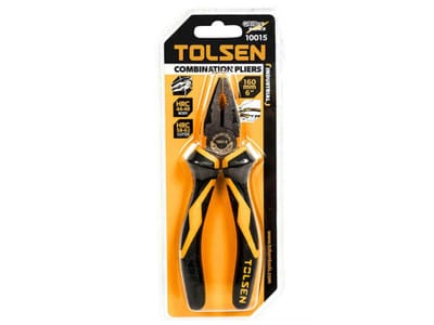 TOLSEN 10015 Combination Pliers,6" (160mm), Industrial GRIPro Series, CrV Steel, Black Finish | Model: 10015_img_5