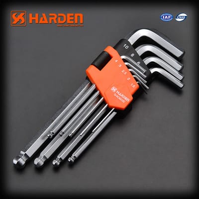 Harden 9 Piece Metric Medium Ball Key Wrench 540606_img_0